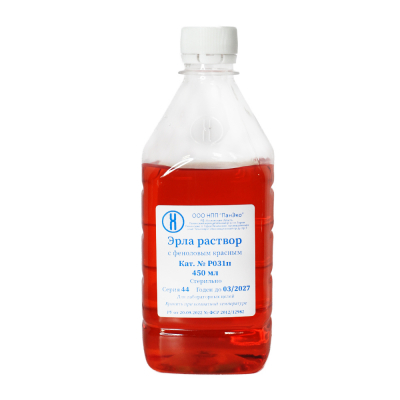 Earl solution with phenol red, sterile.